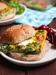 Frittata Breakfast Sandwiches with Sausage, Ricotta, and Vegetables | Frugal Nutrition