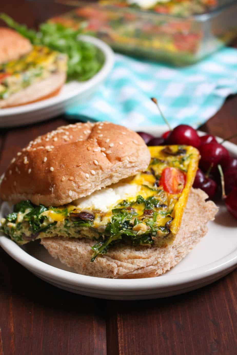 Frittata Breakfast Sandwiches with Sausage, Ricotta, and Vegetables | Frugal Nutrition