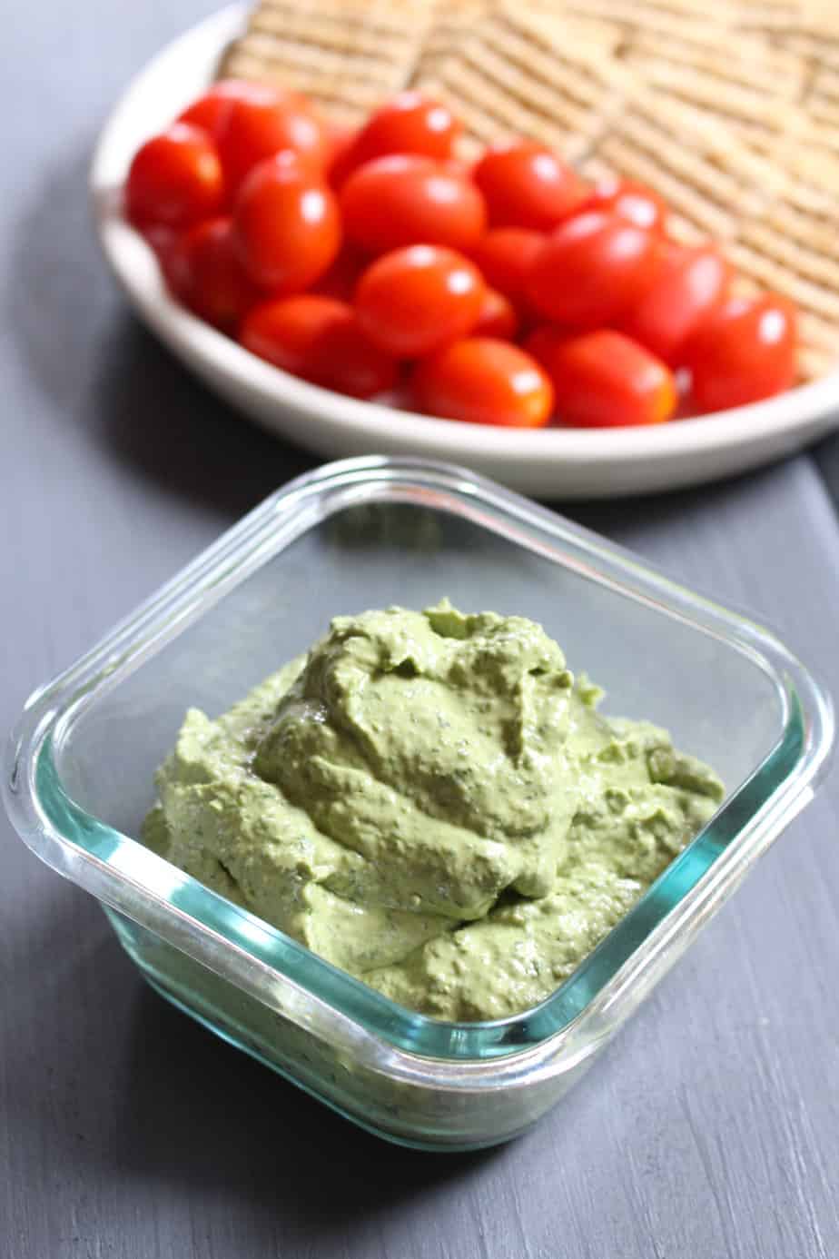 Simple 3-Ingredient Basil Cream Cheese Dip | Frugal Nutrition