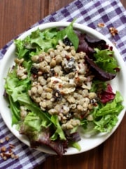 Lentil Goat Cheese Cherry Salad | Frugal Nutrition