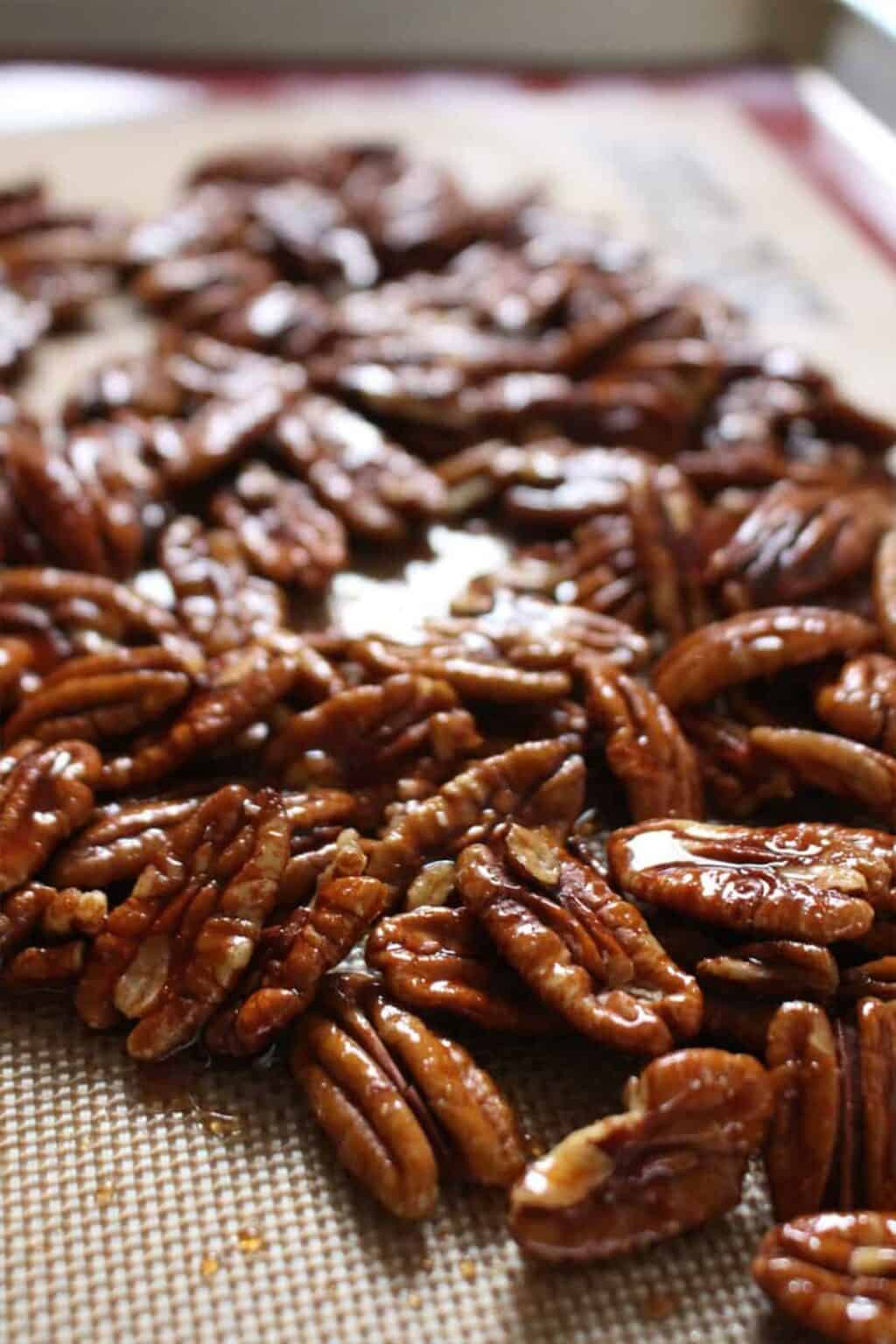 Sweet and Spicy Candied Pecans With Maple Frugal Nutrition