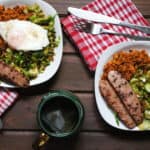 Brussels Sprouts Hash with Sweet Potatoes and Aidell's Sausage | Frugal Nutrition