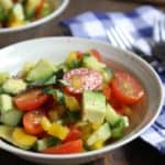 Tomatoes, Cucumbers, Avocados, Bell Pepper Salad | Frugal Nutrition #whole30