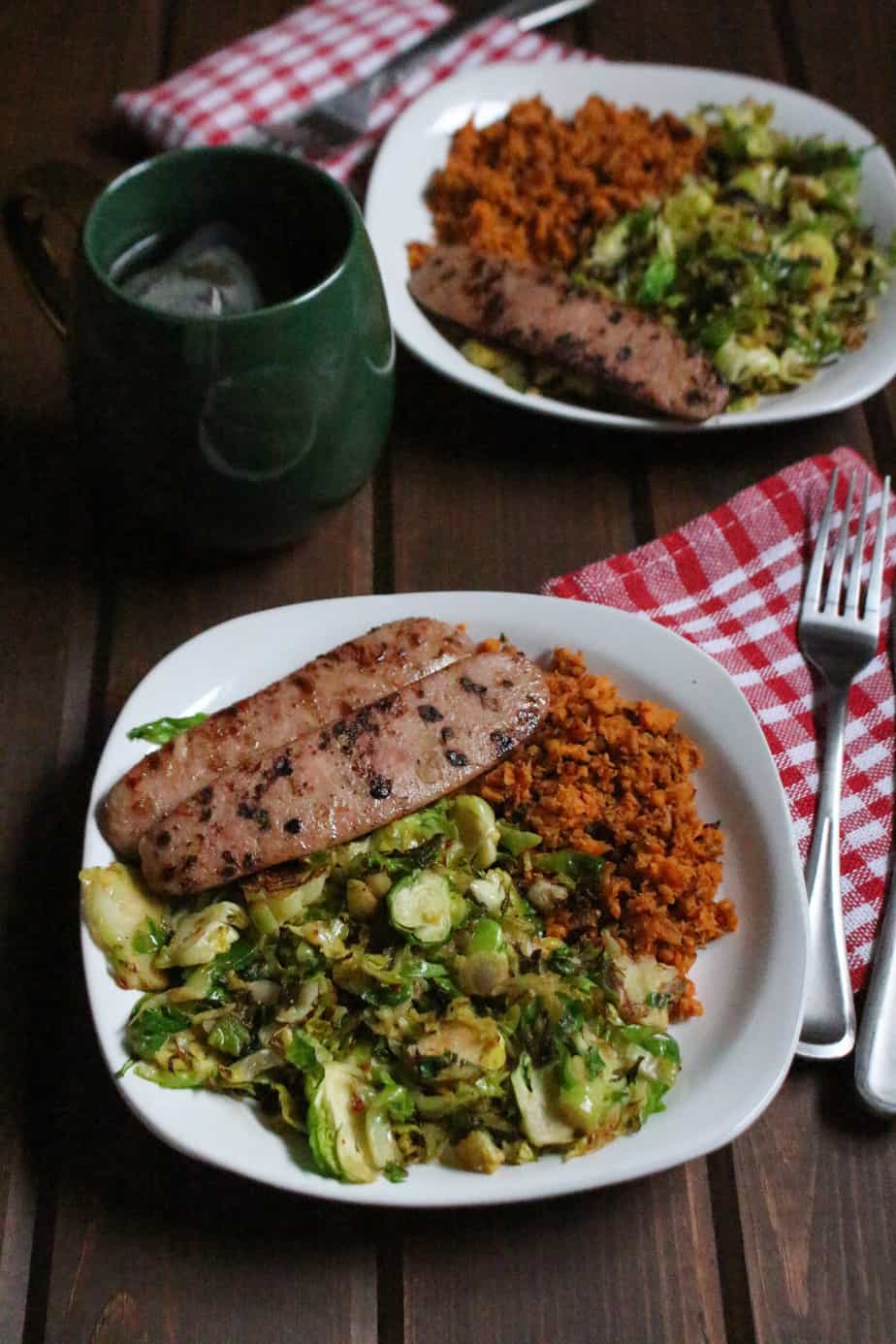 Whole30 Brussels & Sweet Potato Hash | Frugal Nutrition