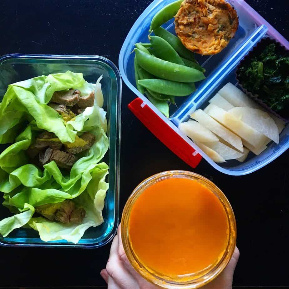 Roast Beef Lettuce Wraps and Carrot-Ginger Turmeric Soup | Frugal Nutrition
