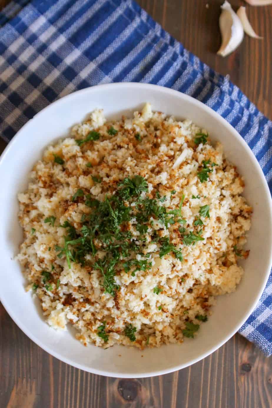 Cauliflower Rice with Garlic and Ghee | Frugal Nutrition
