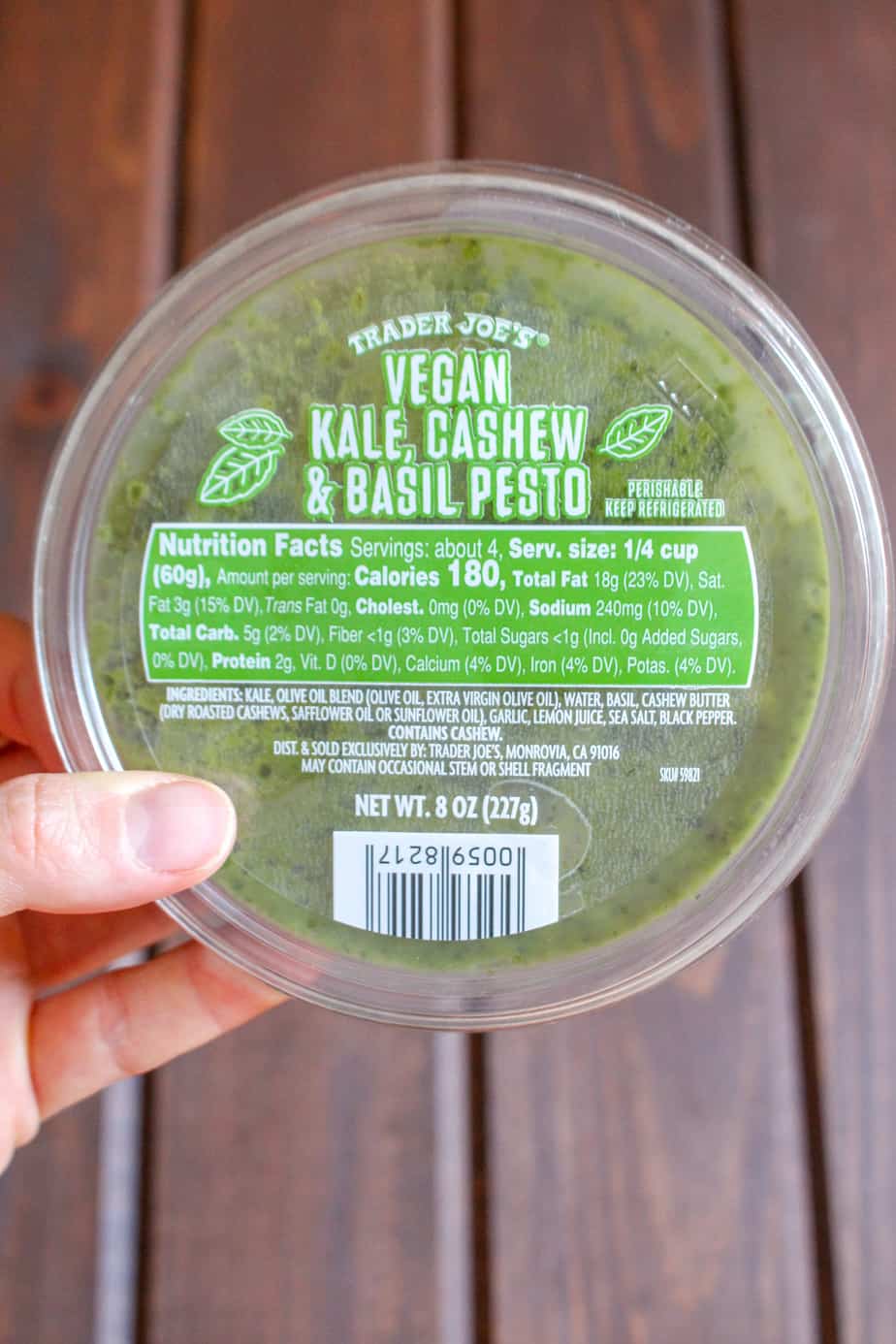 Trader Joe's Vegan Kale Pesto | Frugal Nutrition