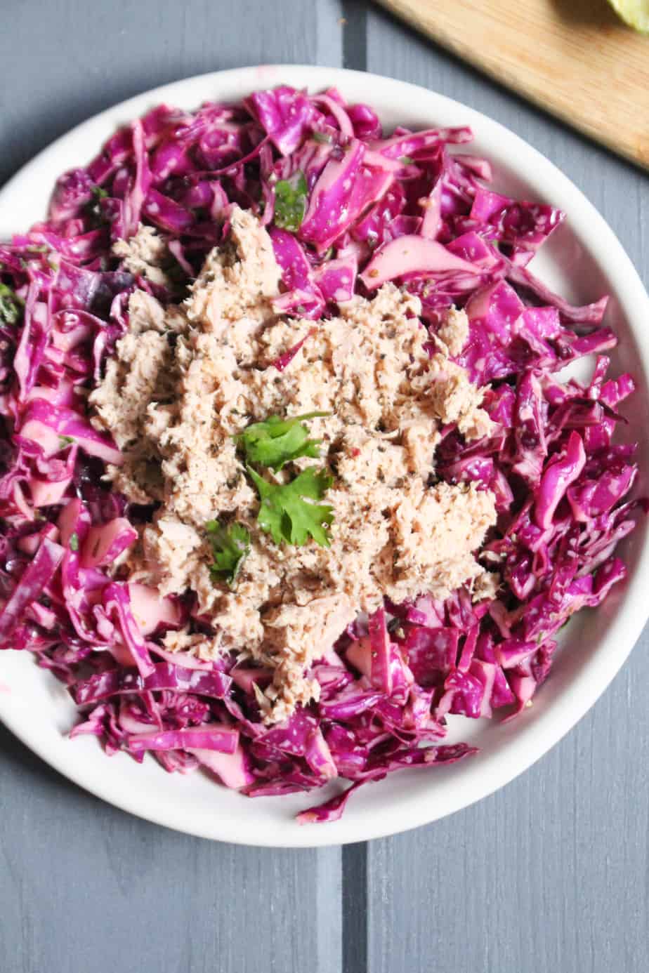 Whole30 Lunch Tuna Cabbage Slaw | Frugal Nutrition