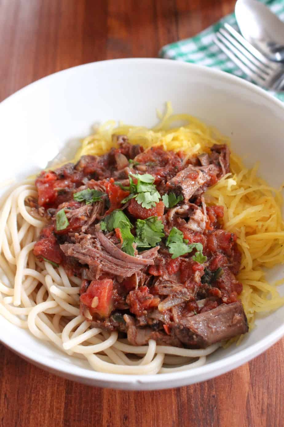 Beef Ragu with Spaghetti Squash | Frugal Nutrition