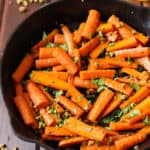 Pistachio Ghee Steam Sauteed Carrots | Frugal Nutrition