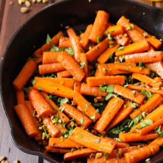 Pistachio Ghee Steam Sauteed Carrots | Frugal Nutrition