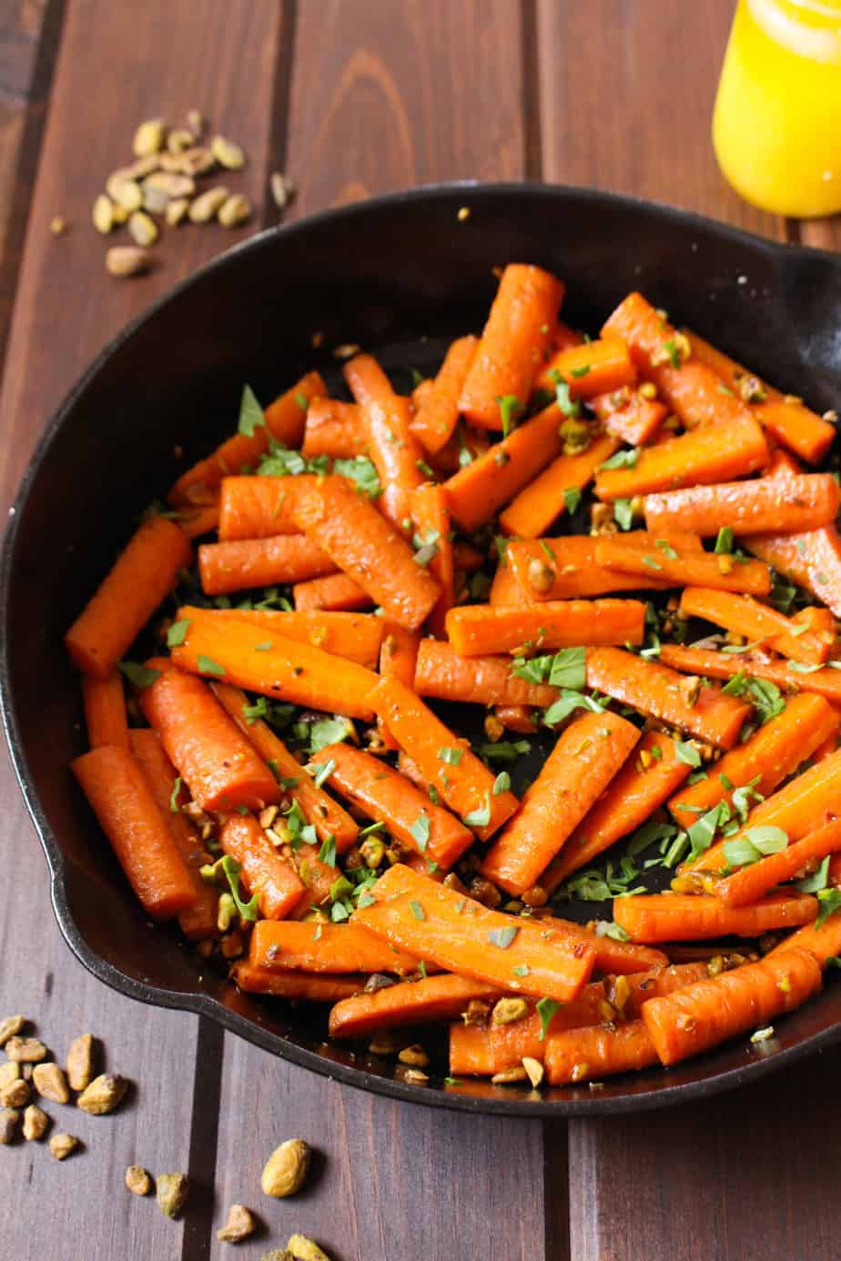 Pistachio Ghee Steam Sauteed Carrots | Frugal Nutrition