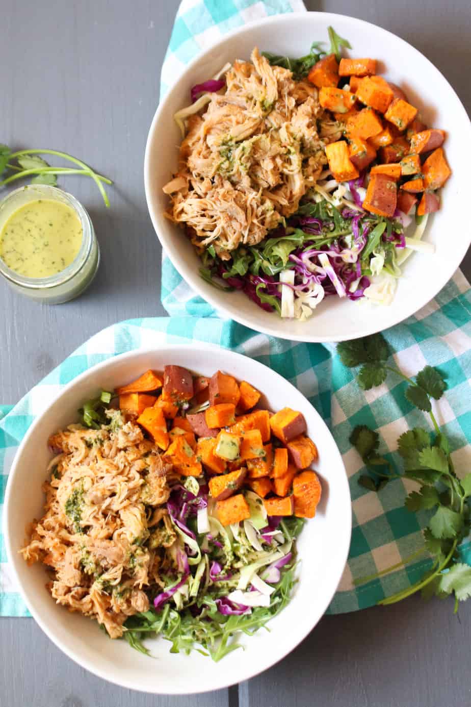 Shredded Pork Salad with Spicy Cilantro Dressing | Frugal Nutrition