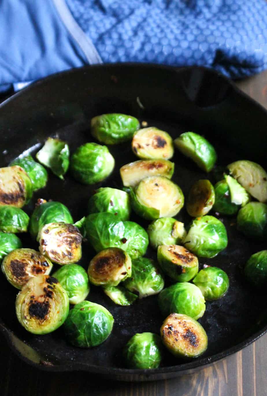 Stovetop Charred Lemon Brussels Sprouts | www.frugalnutrition.com