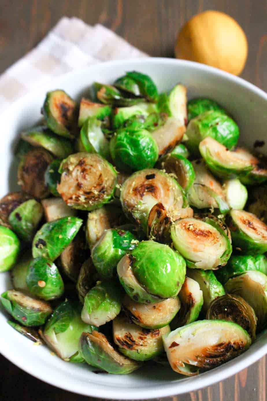 Stovetop Lemon Brussels Sprouts | Frugal Nutrition