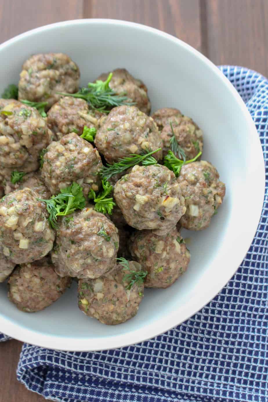 Herbed Lamb Meatballs Gluten Free Dairy Free Paleo | Frugal Nutrition