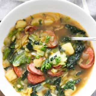 Sweet Potato and Sausage Soup with Greens | Frugal Nutrition