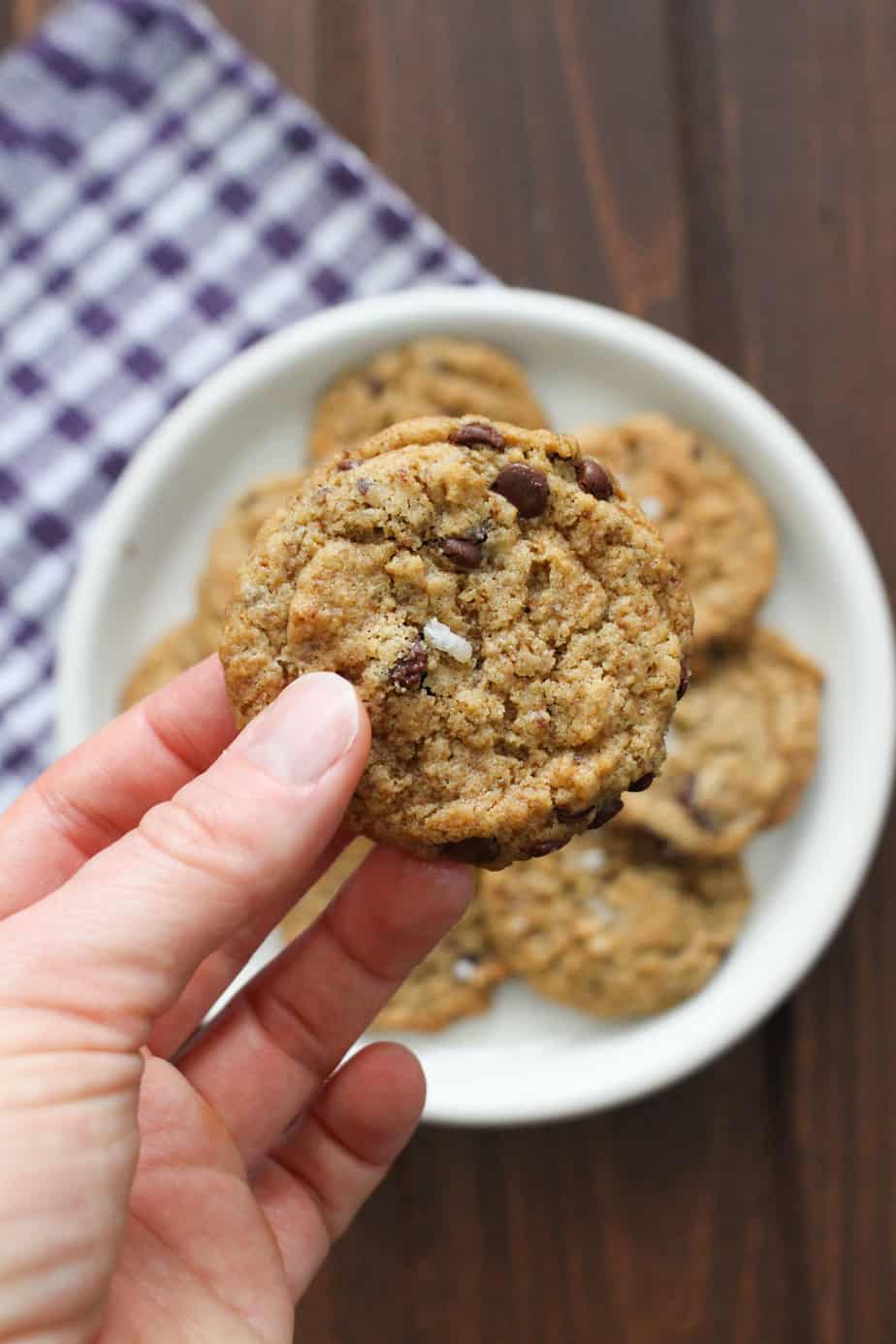 Easy 5 Ingredient Chocolate Chip Cookies | Frugal Nutrition #glutenfree #dairyfree