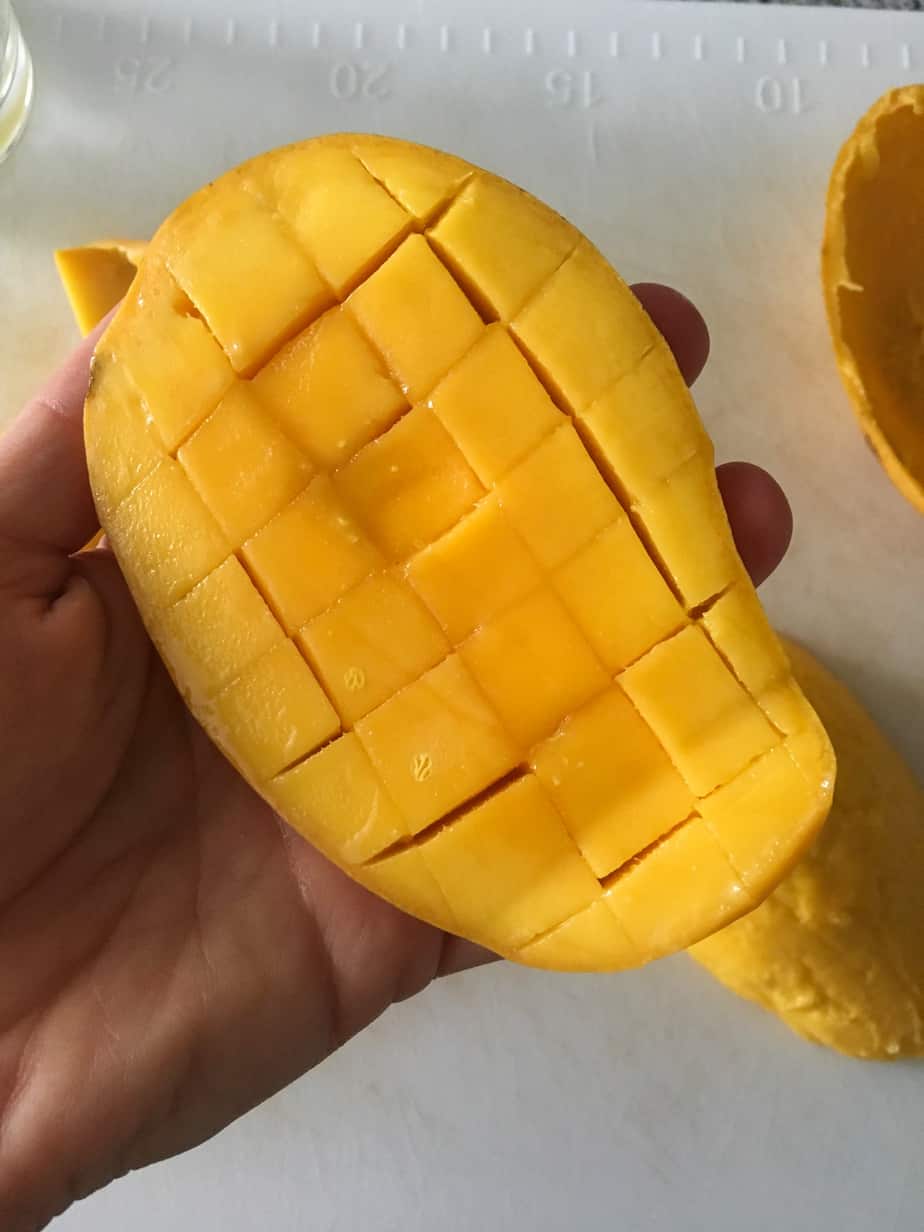 How to Cut a Mango - Cross Hatch | Frugal Nutrition