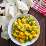 Spicy Mango Salsa with Siete Tortilla Chips | Frugal Nutrition