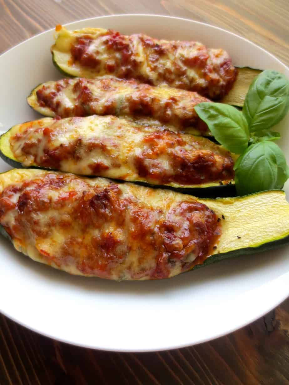 3Ingredient Zucchini Boats with Bolognese Frugal Nutrition