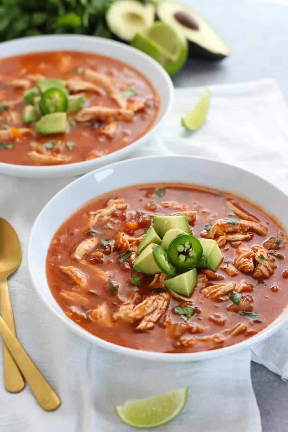 chicken tortilla less soup real food rds