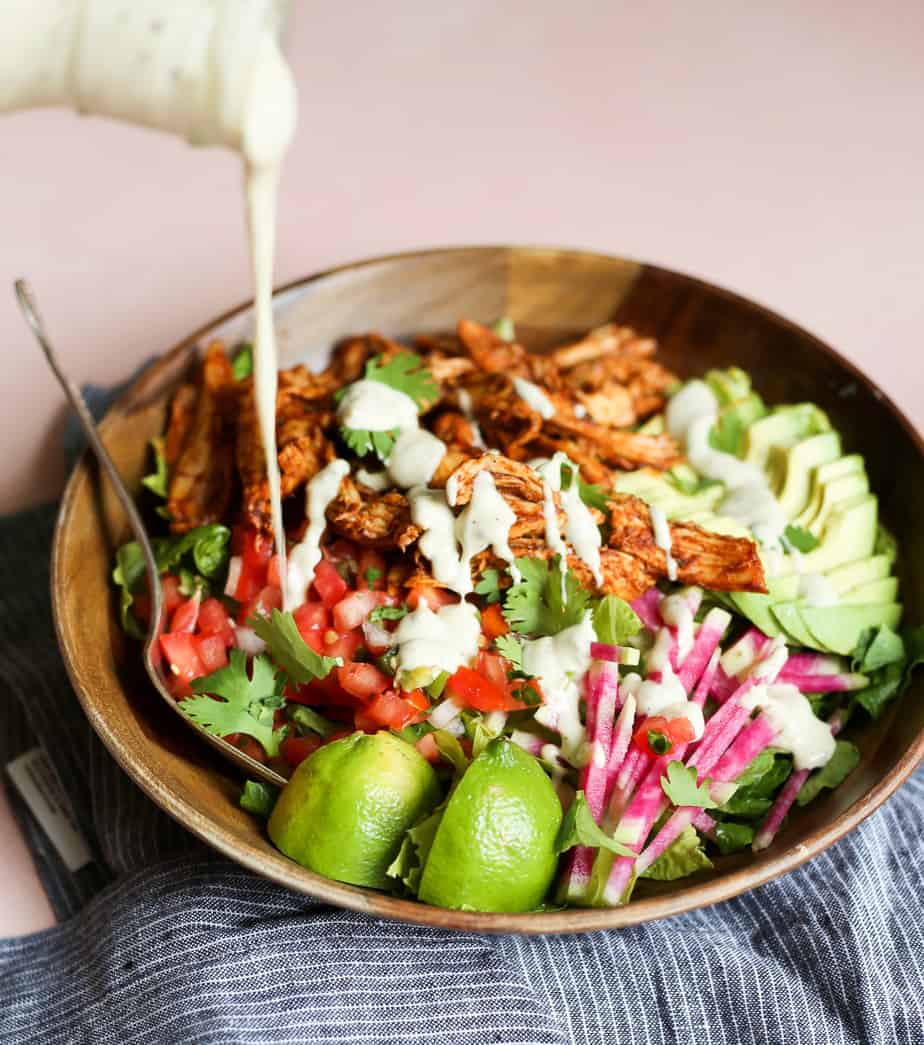 defined dish chicken taco salad