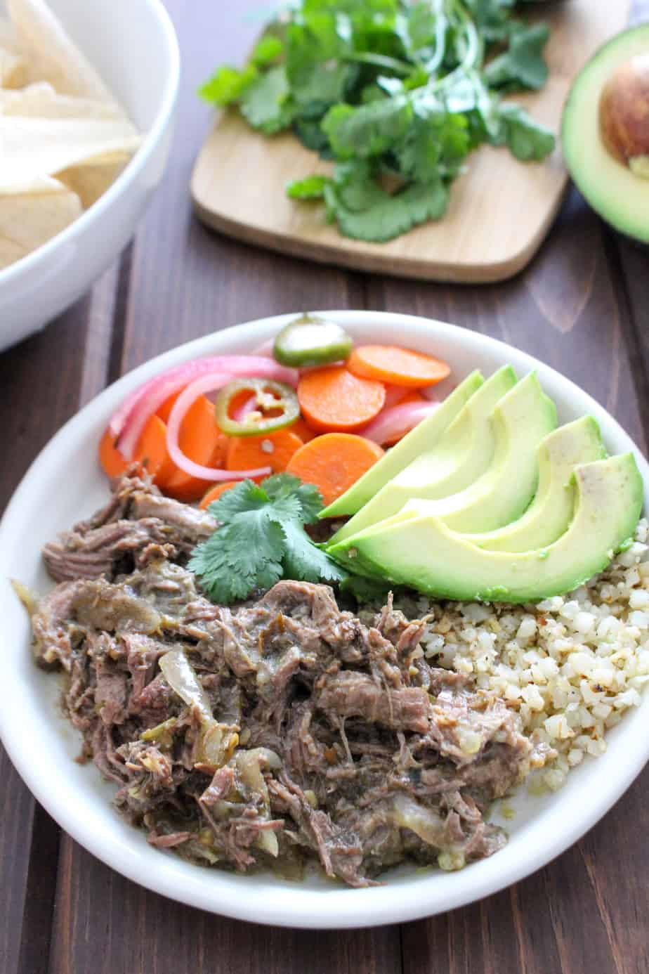 Frugal Nutrition Slow Cooker Beef Chile Verde