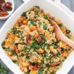 Butternut Squash Quinoa Salad with Kale and Candied Pecans | FrugalNutrition