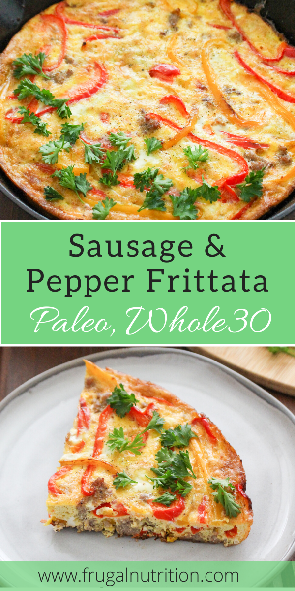 Sausage & Pepper Frittata by Frugal Nutrition