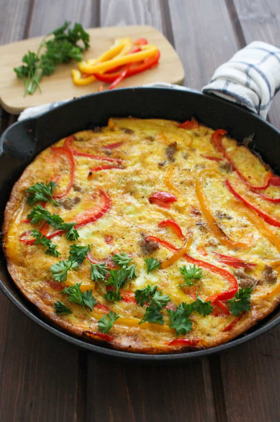 Sausage and Pepper Frittata (Paleo) | Frugal Nutrition