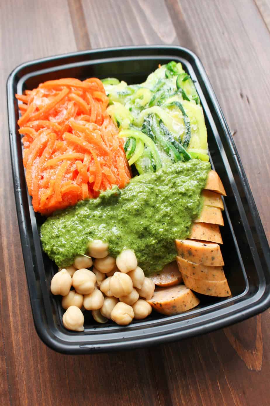 Pesto Veggie Noodles Frozen Meal Prep | Frugal Nutrition