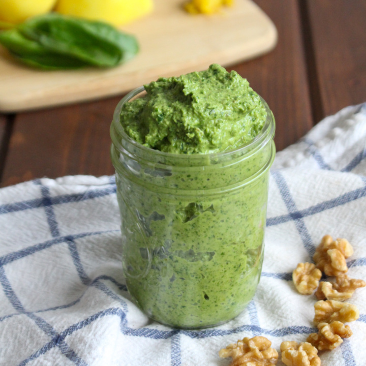 DairyFree Bitter Greens Pesto (Low FODMAP) Frugal Nutrition