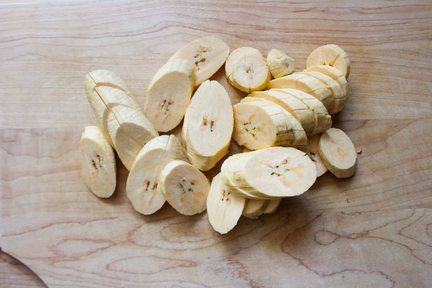 Chopped Green Plantains by Frugal Nutrition