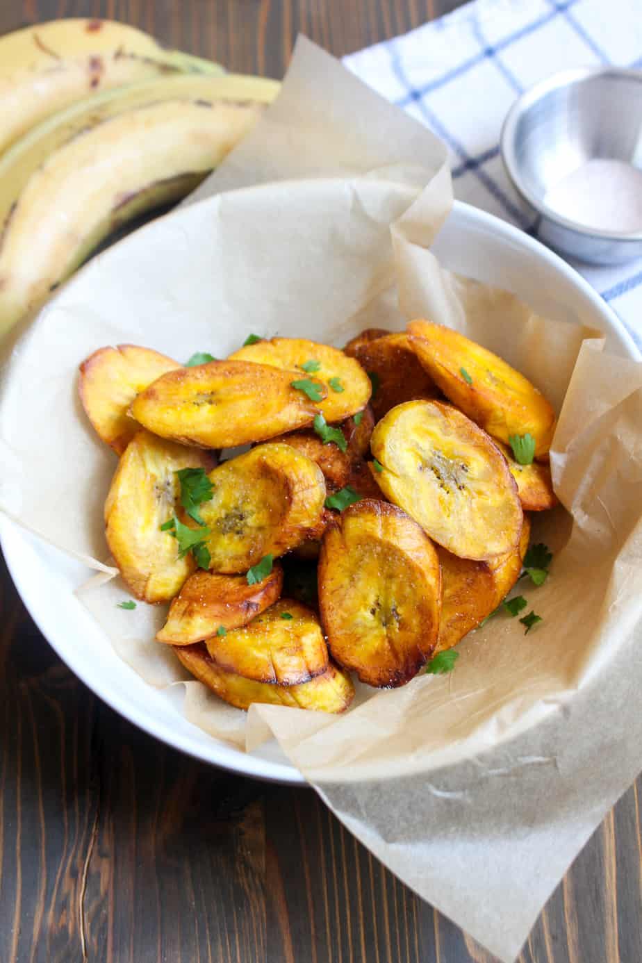 Crispy Salted Plantains | Frugal Nutrition #paleo #friedplantains