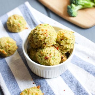 Parmesan Broccoli Quinoa Bites by Frugal Nutrition