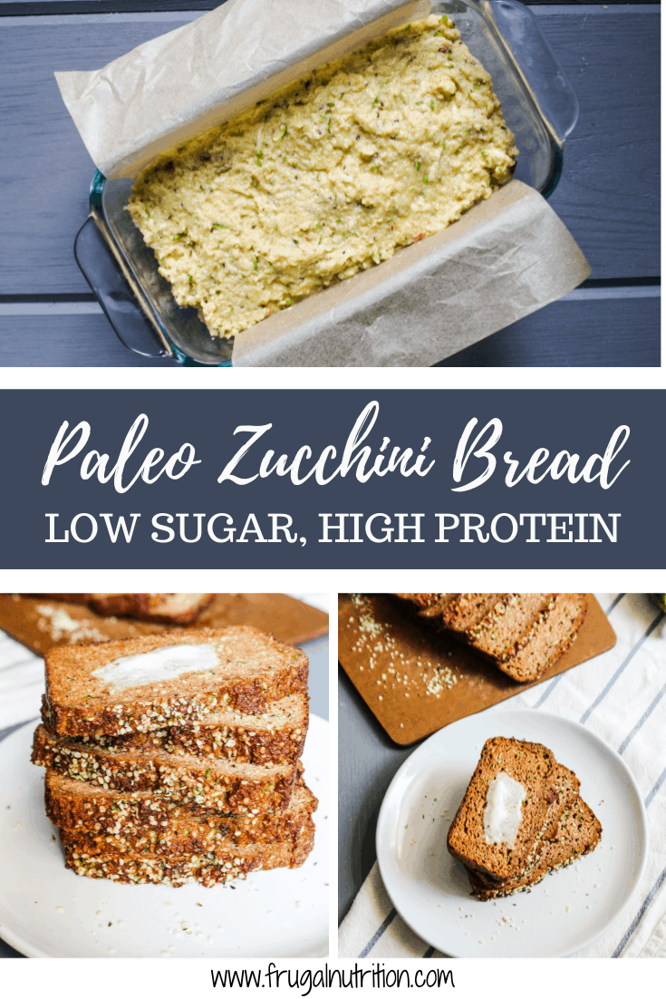 pin collage with three images of zucchini bread