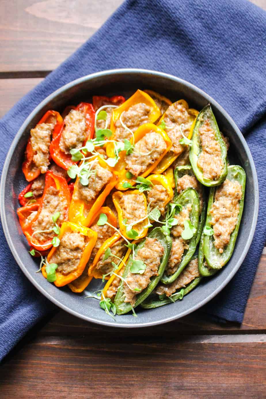 Sausage Stuffed Mini Peppers 