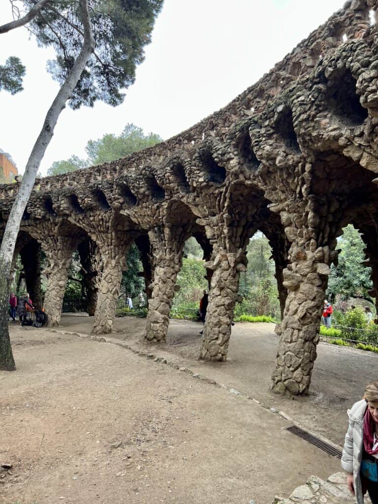 tall elevated walkway called a viaduct