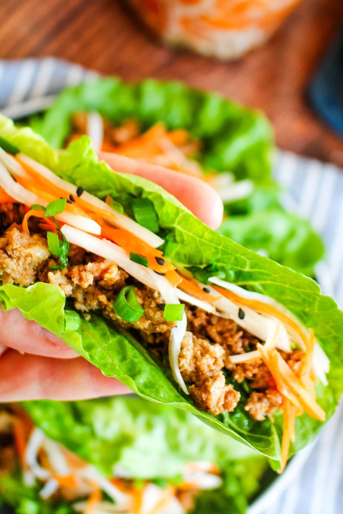 Miso Lettuce Wraps with Quick Pickled Veggies | Frugal Nutrition