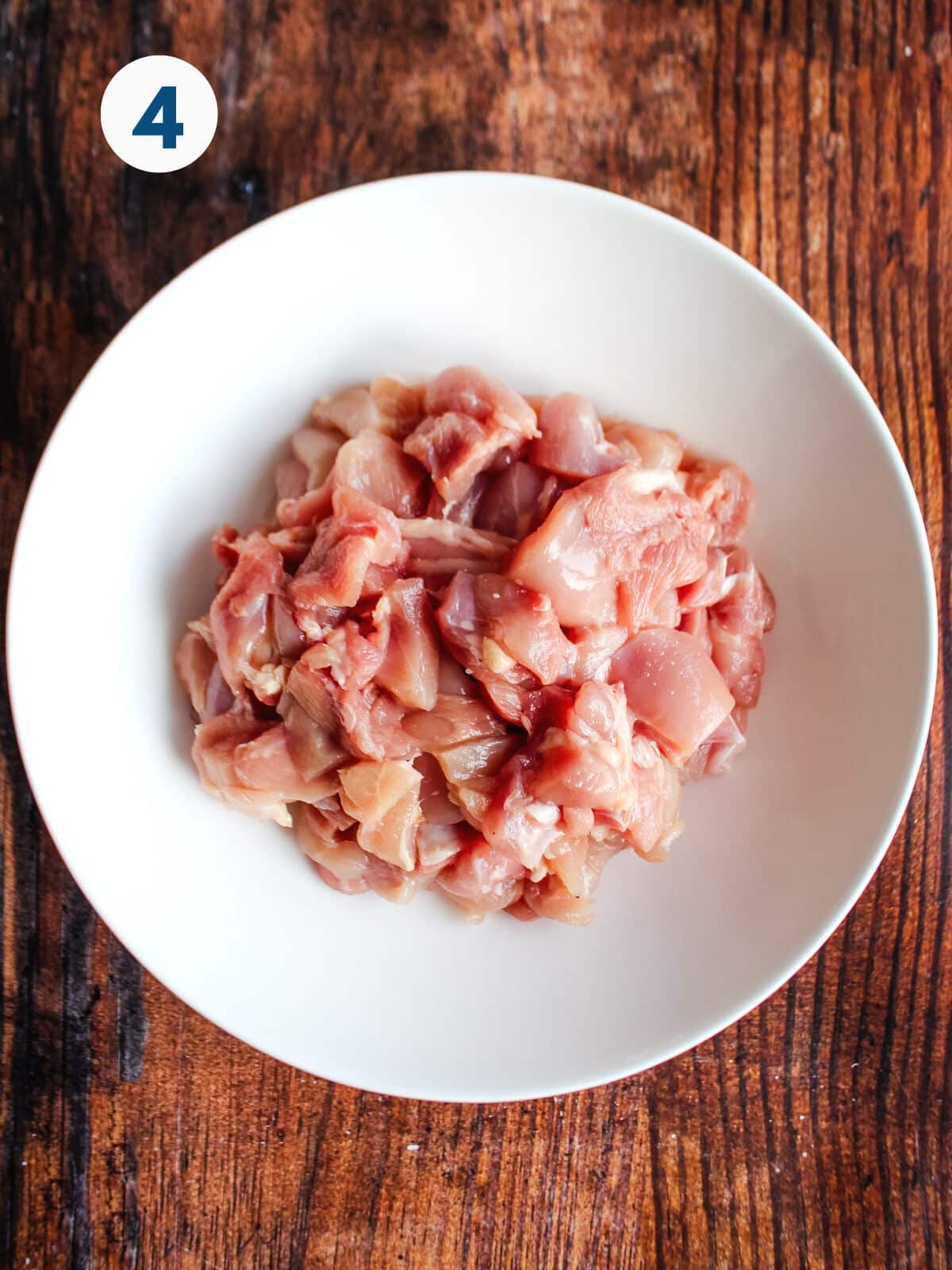 Ground chicken in a bowl.